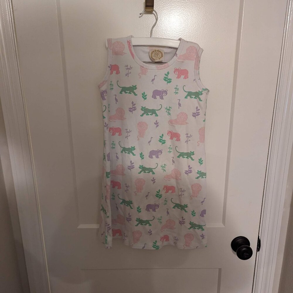 The Beaufort Bonnet Company Sleeveless Polly Play Dress Lions, Tigers & Bears 10